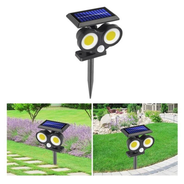 Lâmpada Led Solar Duplo Holofote Multifuncional