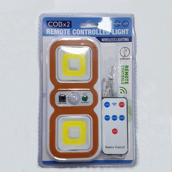 Luz Noturna Cob x2  com Sensor Movimento e Comando