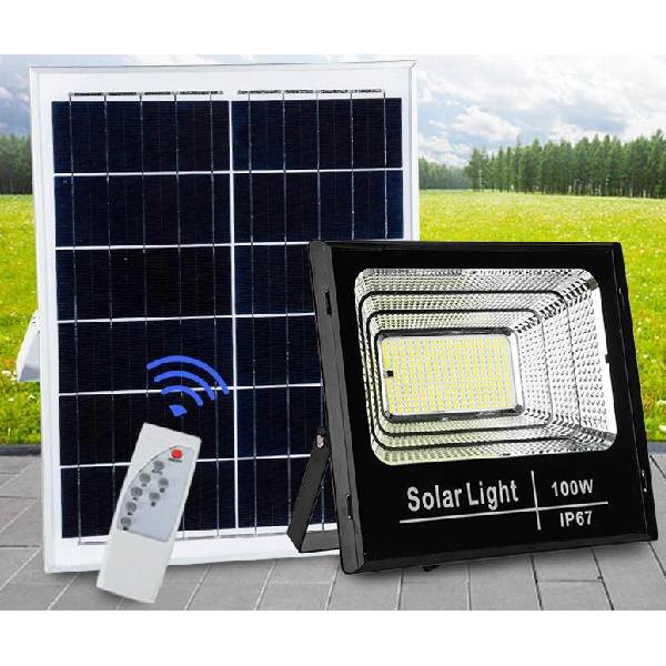 Luz Solar 50W com Painel Solar e Comando