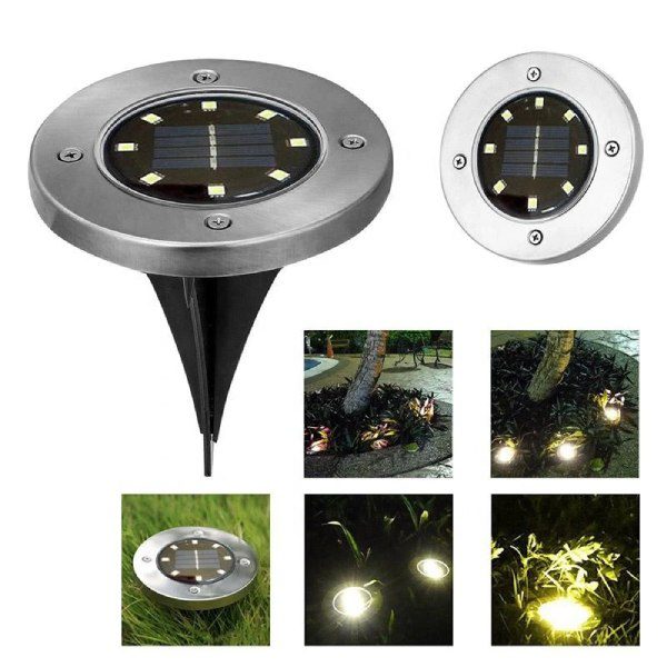 Luz Solar de Solo para Jardim – Pack de 4