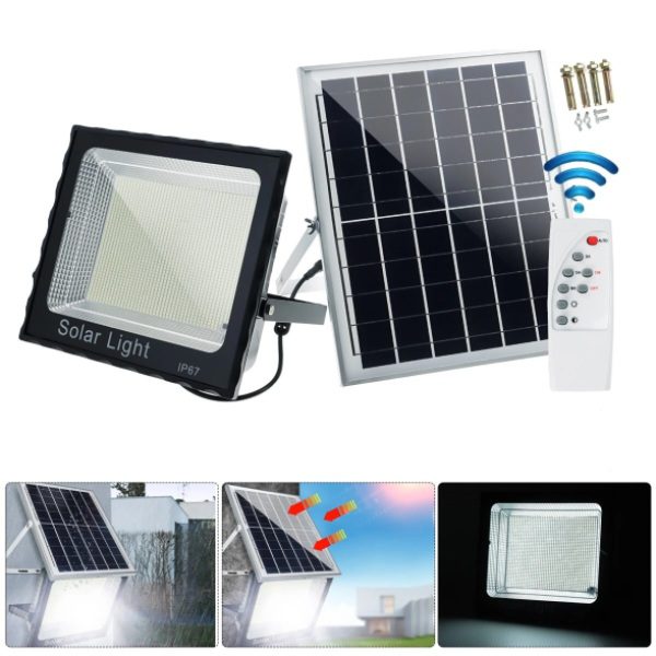 Luz solar 30W com painel solar e comando