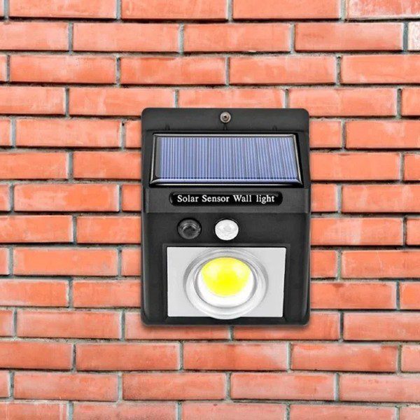 Luz solar parede de exterior com sensor movimento