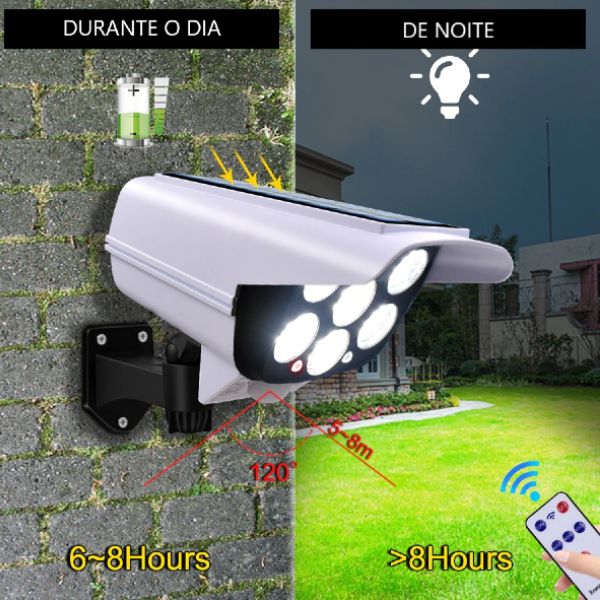 Candeeiro Solar 66SMD com Sensor de Movimento com Comando