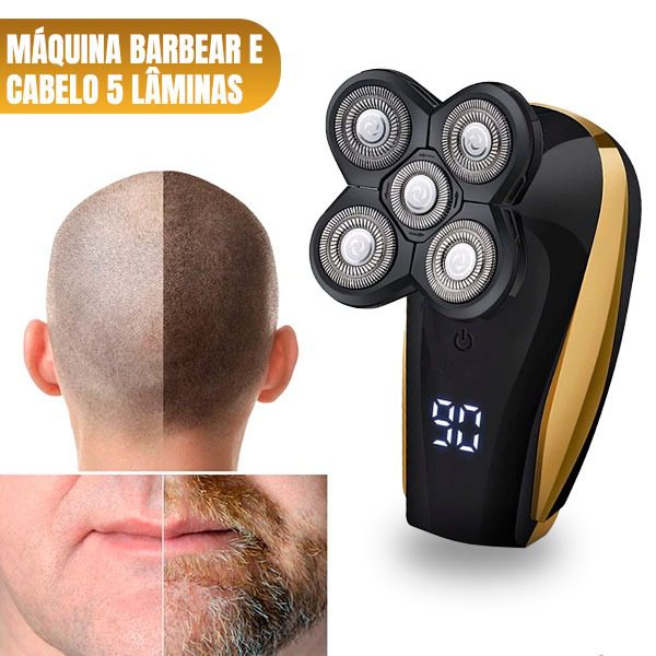 Maquina Barbear e Cabelo 5 Lâminas