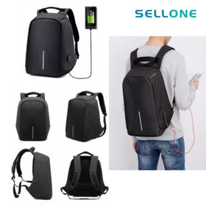 Mochila anti-roubo com cabo USB