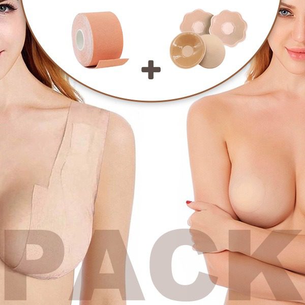 Pack Fita Adesiva Levanta Seios Boob Tape + Protetor de Mamilo