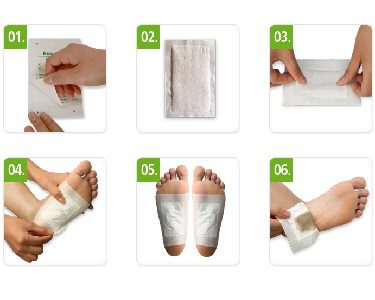 Pensos Detox Foot Pad Adesivos Detox 10 Unidades