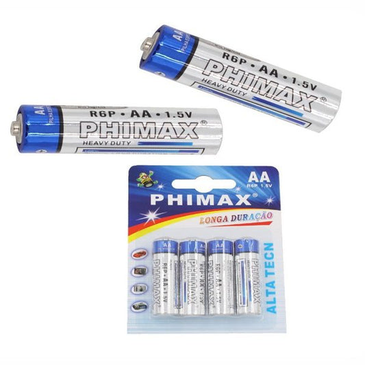 Pilhas AA R6P 1.5V Phimax - 4UNI