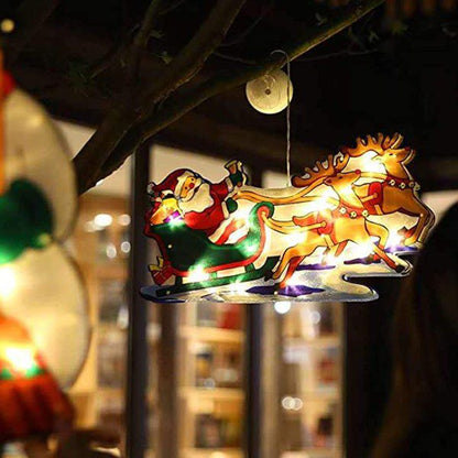 Rena de Pai Natal Decorativa Iluminada com Ventosa