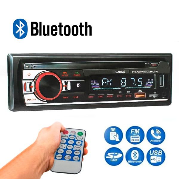 Auto Rádio Bluetooth com MP3 e Comando SD-4620