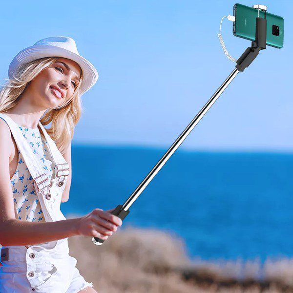 Selfie Stick com Cabo Jack de 3,5 mm