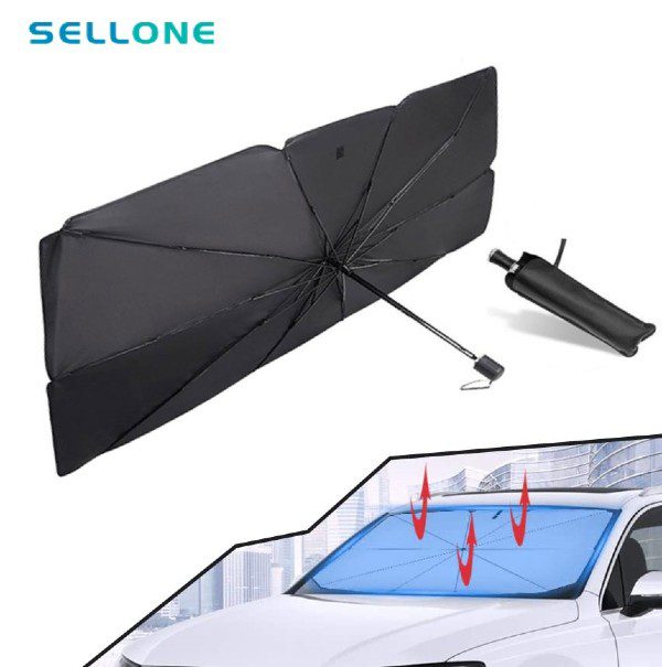 Para-Sol para Carro Modelo Guarda Chuva + COMPRA 1 LEVA 2