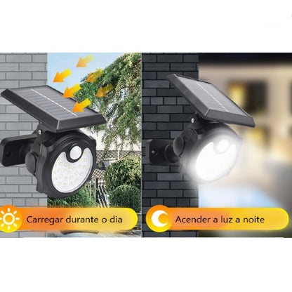 Lâmpada indução solar 26LED com sensor