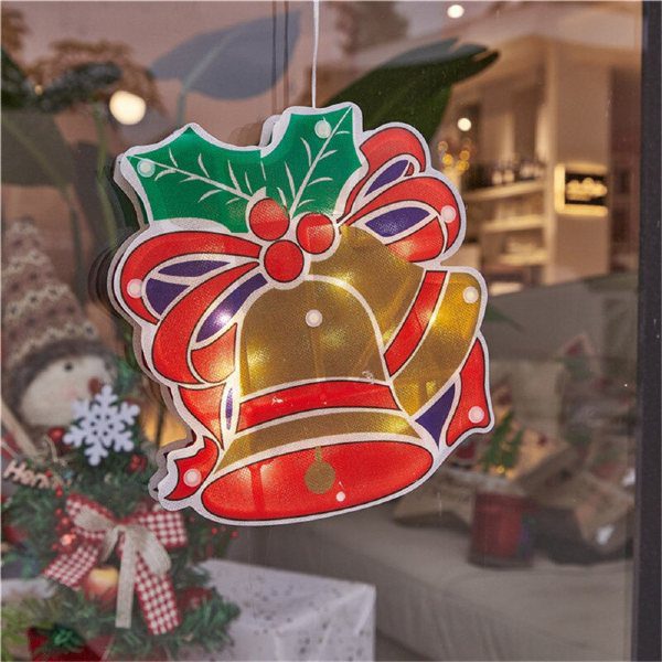 Sino Decorativo Iluminado de Natal com Ventosa