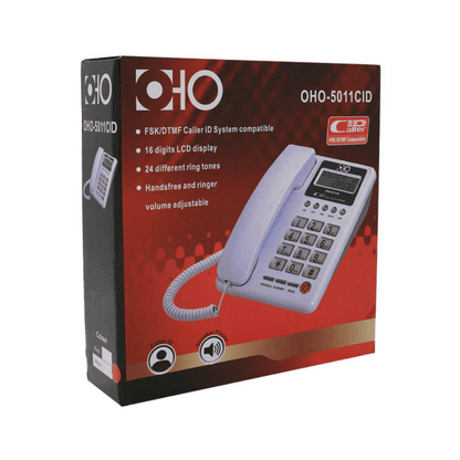 Telefone Fixo com Identificador de Chamadas OHO-5011