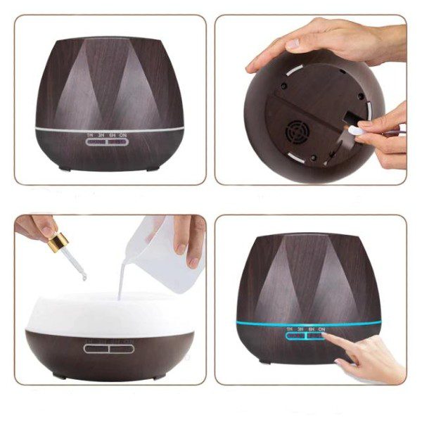 Humidificador difusor de aromas 7 cores com comando SD-2338