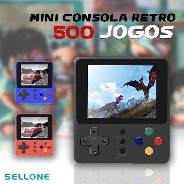 Mini consola retro 500 jogos