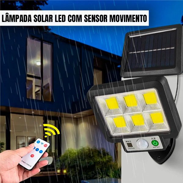 Lâmpada Solar LED com Sensor Movimento