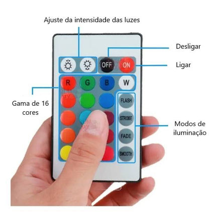 Conjunto de Luzes hexagonais LED RGB