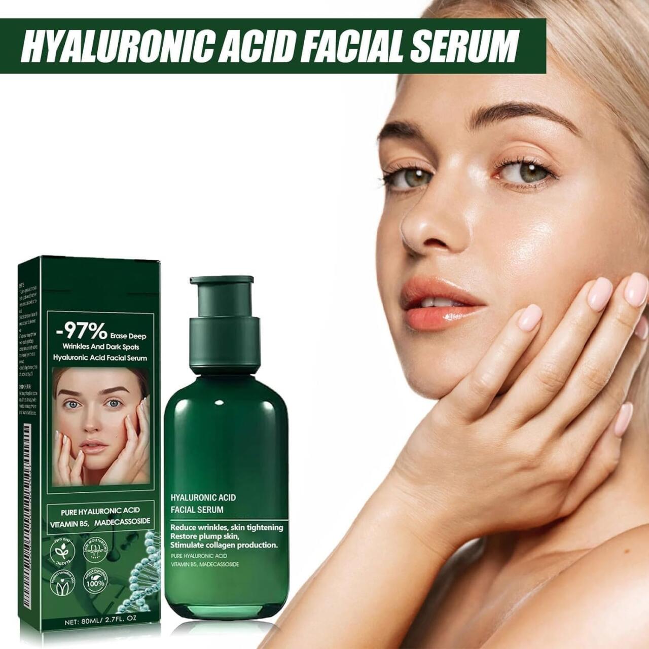 Sérum Anti-Rugas Eelhoe | Rejuvenescedor com Ácido Hialurónico, Hidratação Intensiva e Efeito Reafirmante | 80ml