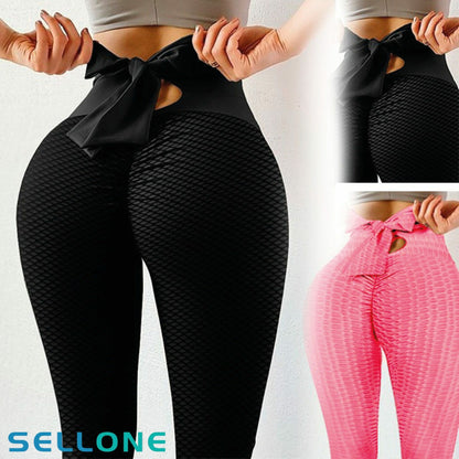 Leggings push-up com laço