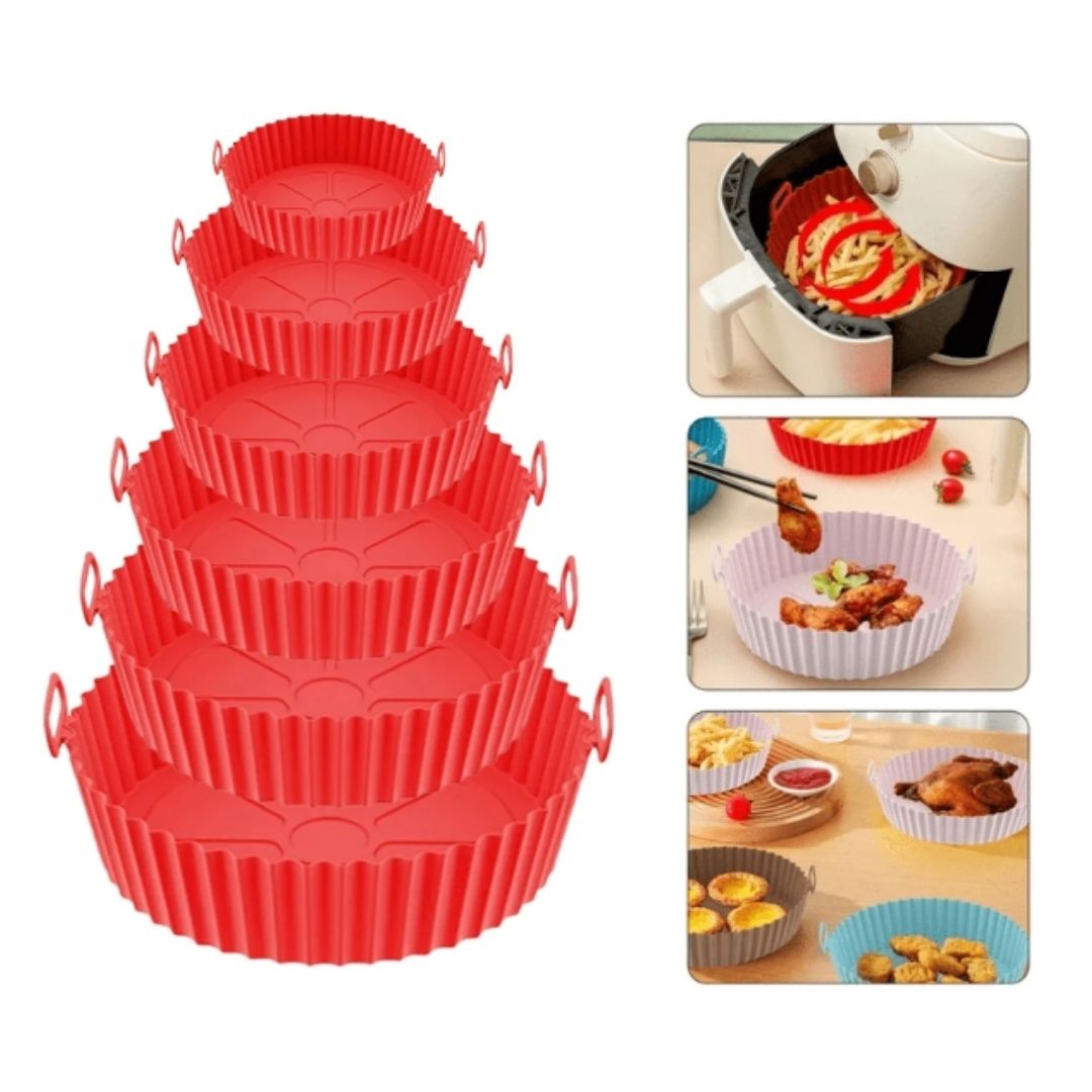 Pack 6 Formas em Silicone para AirFryer